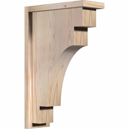 Ekena Millwork Mediterranean Smooth Corbel w/Backplate, Douglas Fir, 5 1/2"W x 14"D x 22"H COR06X14X22MED01SDF